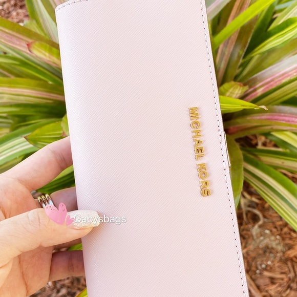 NWT Michael Kors Jet Set Large bifold Wallet pink - Picture 2 of 6